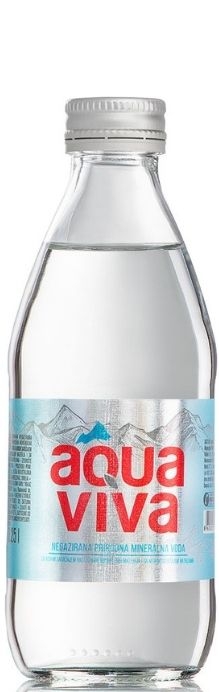 Вода Aqua Viva (Аква Вива) 0,25 л стекло 24 шт. в упак. лечебно-столовая